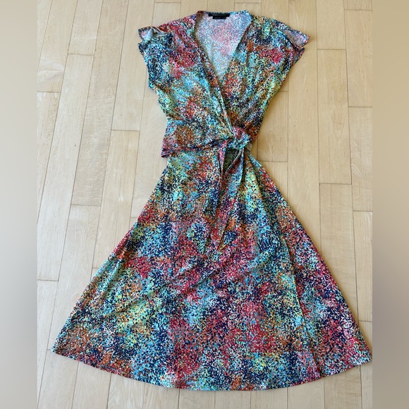 BCBGMaxAzria Dresses & Skirts - BCBG MaxAzria Women's Multicolor Wrap Dress - Size Medium